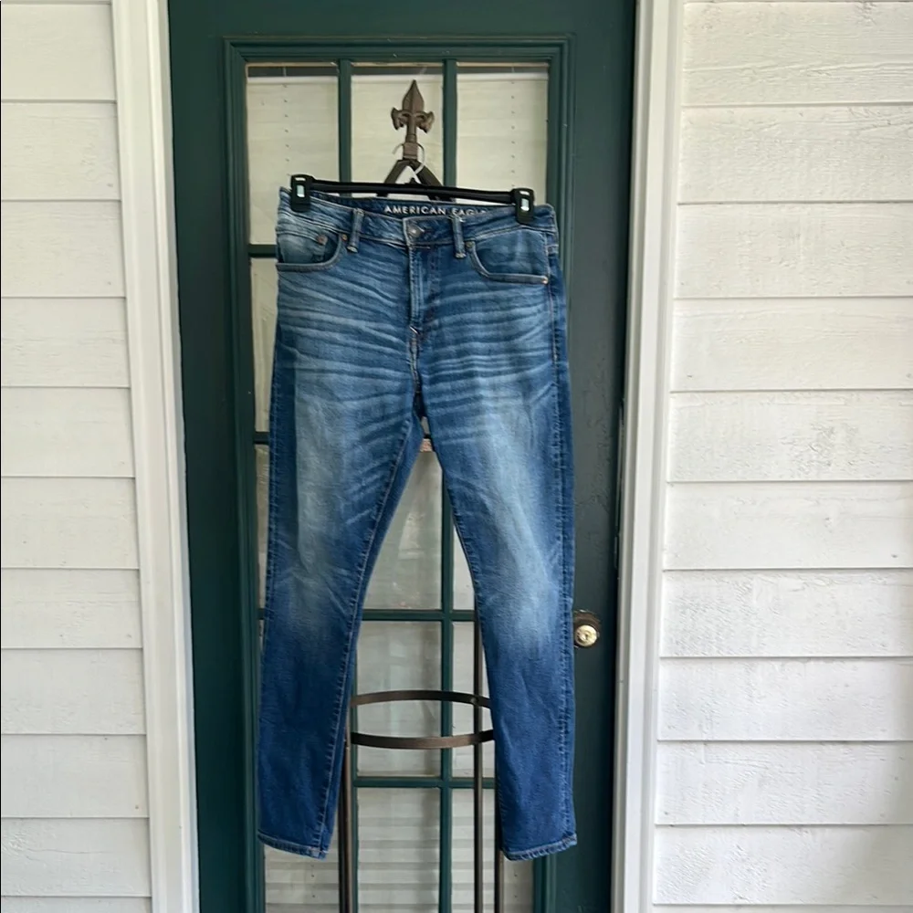 American Eagle Outfitters Blue Slim Jeans Vintage-Inspired